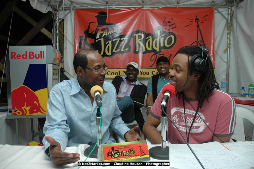 Minister of Tourism, Hon. Edmund Bartlett, and Director of Tourism, Basil Smith at the Air Jamaica Jazz and Blues Festival 2008 The Art of Music - Saturday, January 26, 2008 - Air Jamaica Jazz & Blues 2008 The Art of Music venue at the Aqaueduct on Rose Hall Resort & Counrty Club, Montego Bay, St. James, Jamaica W.I. - Thursday, January 24 - Saturday, January 26, 2008 - Photographs by Net2Market.com - Claudine Housen & Barry J. Hough Sr, Photographers - Negril Travel Guide, Negril Jamaica WI - http://www.negriltravelguide.com - info@negriltravelguide.com...!