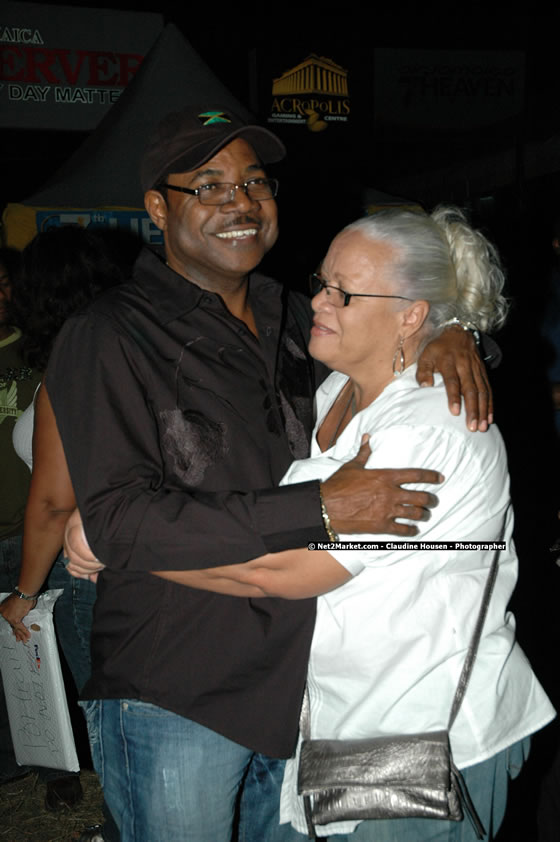 The Hon. Orette Bruce Goldwin, M.P., Prime Minister of Jamaica, Minister of Tourism, Hon. Edmund Bartlett, and Director of Tourism, Basil Smith at the Air Jamaica Jazz and Blues Festival 2008 The Art of Music - Thrusday, January 24, 2008 - Air Jamaica Jazz & Blues 2008 The Art of Music venue at the Aqaueduct on Rose Hall Resort & Counrty Club, Montego Bay, St. James, Jamaica W.I. - Thursday, January 24 - Saturday, January 26, 2008 - Photographs by Net2Market.com - Claudine Housen & Barry J. Hough Sr, Photographers - Negril Travel Guide, Negril Jamaica WI - http://www.negriltravelguide.com - info@negriltravelguide.com...!