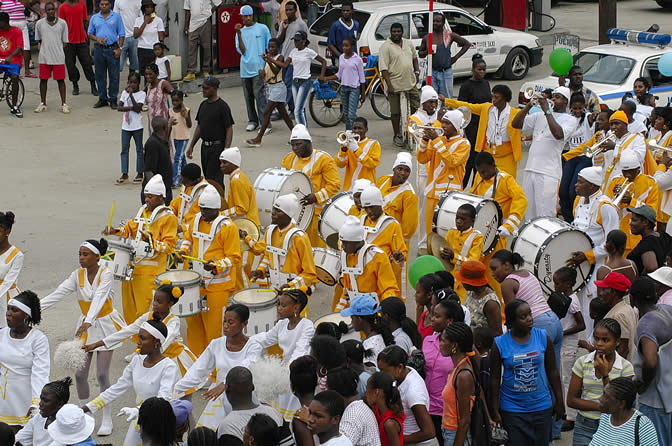 Grand Gala Parade @ Lucea - Portmore Pace Setters Marching Band - Hanover Homecoming Celebrations Photographs - Negril Travel Guide, Negril Jamaica WI - http://www.negriltravelguide.com - info@negriltravelguide.com...!