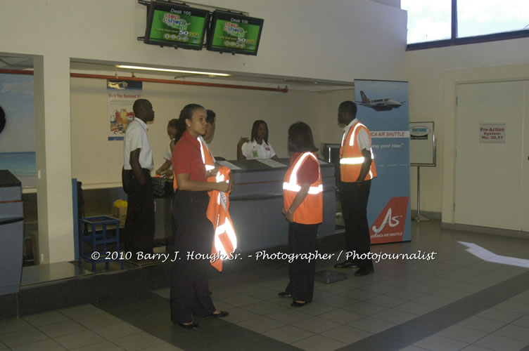 Jamaica Air Shuttle Launch @ MBJ Airports Limited, Wednesday, January 20, 2010, Sangster International Airport, Montego Bay, St. James, Jamaica W.I. - Photographs by Net2Market.com - Barry J. Hough Sr, Photographer/Photojournalist - The Negril Travel Guide - Negril's and Jamaica's Number One Concert Photography Web Site with over 40,000 Jamaican Concert photographs Published -  Negril Travel Guide, Negril Jamaica WI - http://www.negriltravelguide.com - info@negriltravelguide.com...!