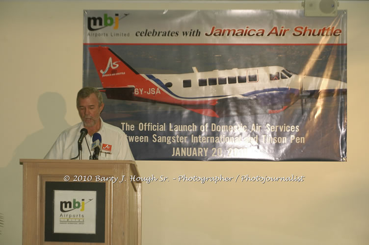 Jamaica Air Shuttle Launch @ MBJ Airports Limited, Wednesday, January 20, 2010, Sangster International Airport, Montego Bay, St. James, Jamaica W.I. - Photographs by Net2Market.com - Barry J. Hough Sr, Photographer/Photojournalist - The Negril Travel Guide - Negril's and Jamaica's Number One Concert Photography Web Site with over 40,000 Jamaican Concert photographs Published -  Negril Travel Guide, Negril Jamaica WI - http://www.negriltravelguide.com - info@negriltravelguide.com...!