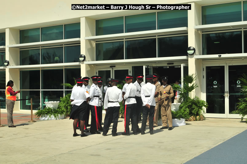 The Unveiling Of The Commemorative Plaque By The Honourable Prime Minister, Orette Bruce Golding, MP, And Their Majesties, King Juan Carlos I And Queen Sofia Of Spain - On Wednesday, February 18, 2009, Marking The Completion Of The Expansion Of Sangster International Airport, Venue at Sangster International Airport, Montego Bay, St James, Jamaica - Wednesday, February 18, 2009 - Photographs by Net2Market.com - Barry J. Hough Sr, Photographer/Photojournalist - Negril Travel Guide, Negril Jamaica WI - http://www.negriltravelguide.com - info@negriltravelguide.com...!