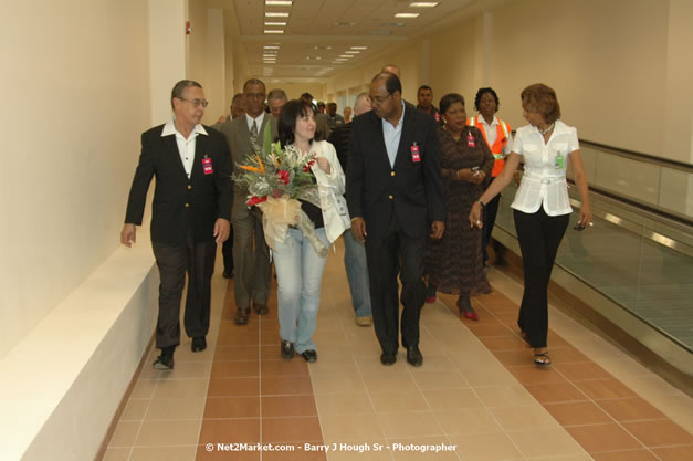 Minister of Tourism, Hon. Edmund Bartlett - Director of Tourism, Basil Smith, and Mayor of Montego Bay, Councillor Charles Sinclair Launch of Winter Tourism Season at Sangster International Airport, Saturday, December 15, 2007 - Sangster International Airport - MBJ Airports Limited, Montego Bay, Jamaica W.I. - Photographs by Net2Market.com - Barry J. Hough Sr, Photographer - Negril Travel Guide, Negril Jamaica WI - http://www.negriltravelguide.com - info@negriltravelguide.com...!