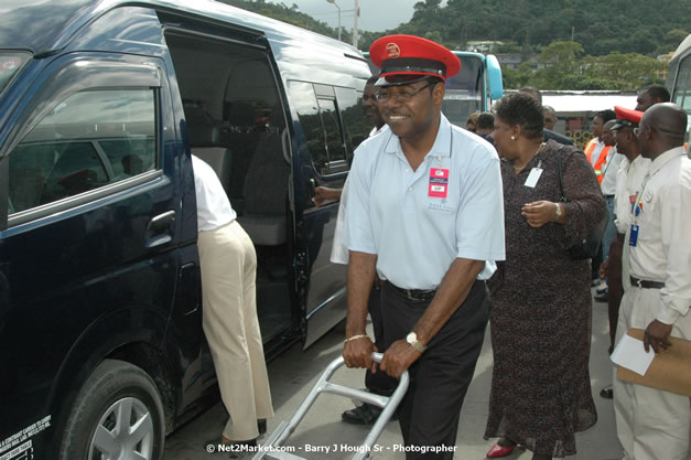 Minister of Tourism, Hon. Edmund Bartlett - Director of Tourism, Basil Smith, and Mayor of Montego Bay, Councillor Charles Sinclair Launch of Winter Tourism Season at Sangster International Airport, Saturday, December 15, 2007 - Sangster International Airport - MBJ Airports Limited, Montego Bay, Jamaica W.I. - Photographs by Net2Market.com - Barry J. Hough Sr, Photographer - Negril Travel Guide, Negril Jamaica WI - http://www.negriltravelguide.com - info@negriltravelguide.com...!