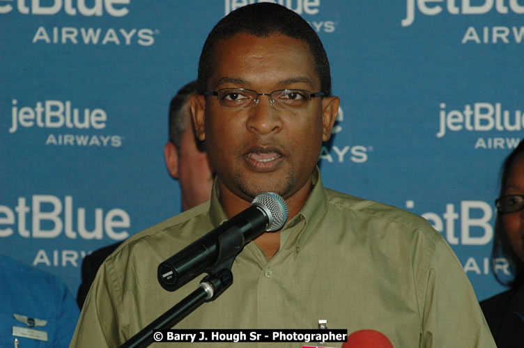 JetBue Airways' Inaugural Air Service between Sangster International Airport, Montego Bay and John F. Kennedy Airport, New York at MBJ Airports Sangster International Airport, Montego Bay, St. James, Jamaica - Thursday, May 21, 2009 - Photographs by Net2Market.com - Barry J. Hough Sr, Photographer/Photojournalist - Negril Travel Guide, Negril Jamaica WI - http://www.negriltravelguide.com - info@negriltravelguide.com...!