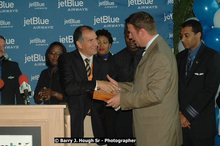 JetBue Airways' Inaugural Air Service between Sangster International Airport, Montego Bay and John F. Kennedy Airport, New York at MBJ Airports Sangster International Airport, Montego Bay, St. James, Jamaica - Thursday, May 21, 2009 - Photographs by Net2Market.com - Barry J. Hough Sr, Photographer/Photojournalist - Negril Travel Guide, Negril Jamaica WI - http://www.negriltravelguide.com - info@negriltravelguide.com...!