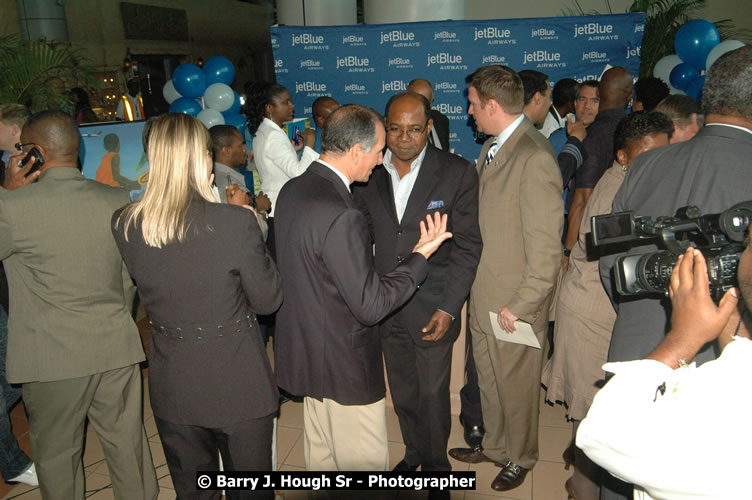 JetBue Airways' Inaugural Air Service between Sangster International Airport, Montego Bay and John F. Kennedy Airport, New York at MBJ Airports Sangster International Airport, Montego Bay, St. James, Jamaica - Thursday, May 21, 2009 - Photographs by Net2Market.com - Barry J. Hough Sr, Photographer/Photojournalist - Negril Travel Guide, Negril Jamaica WI - http://www.negriltravelguide.com - info@negriltravelguide.com...!