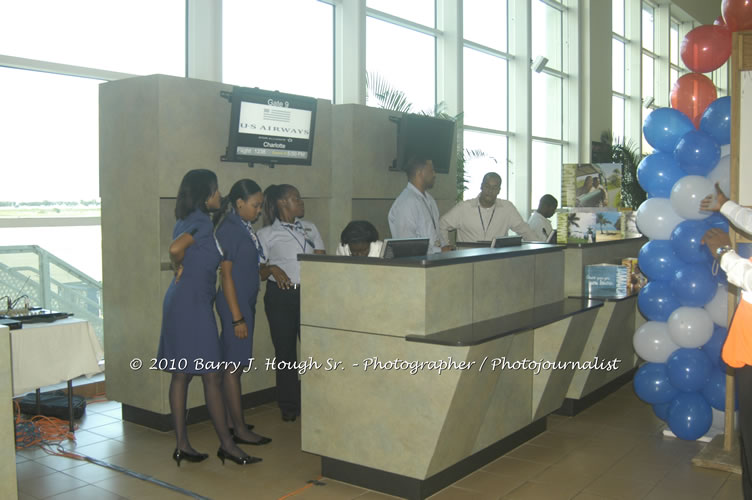 US Airways Inaugurtes New Service from Phoenix Sky Harbor International Airport to Sangster International Airport, Friday, December 18, 2009, Sangster International Airport, Montego Bay, St. James, Jamaica W.I. - Photographs by Net2Market.com - Barry J. Hough Sr, Photographer/Photojournalist - The Negril Travel Guide - Negril's and Jamaica's Number One Concert Photography Web Site with over 40,000 Jamaican Concert photographs Published -  Negril Travel Guide, Negril Jamaica WI - http://www.negriltravelguide.com - info@negriltravelguide.com...!