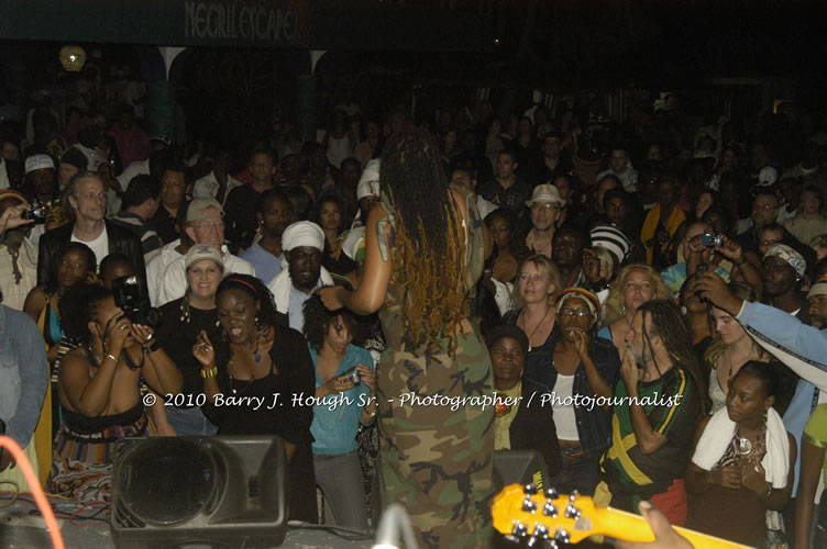 Queen Ifrica - Live In Concert - One Love Reggae Concert Series 09/10 @ Negril Escape Resort and Spa, January 5, 2010, One Love Drive, West End, Negril, Westmoreland, Jamaica W.I. - Photographs by Net2Market.com - Barry J. Hough Sr, Photographer/Photojournalist - Negril Travel Guide, Negril Jamaica WI - http://www.negriltravelguide.com - info@negriltravelguide.com...!