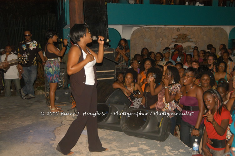 Tanya Stephens - Live In Concert @ Negril Escape Resort and Spa, Backing Band Roots Warrior, plus DJ Gemini, January 26, 2010, One Love Drive, West End, Negril, Westmoreland, Jamaica W.I. - Photographs by Net2Market.com - Barry J. Hough Sr, Photographer/Photojournalist - The Negril Travel Guide - Negril's and Jamaica's Number One Concert Photography Web Site with over 40,000 Jamaican Concert photographs Published -  Negril Travel Guide, Negril Jamaica WI - http://www.negriltravelguide.com - info@negriltravelguide.com...!