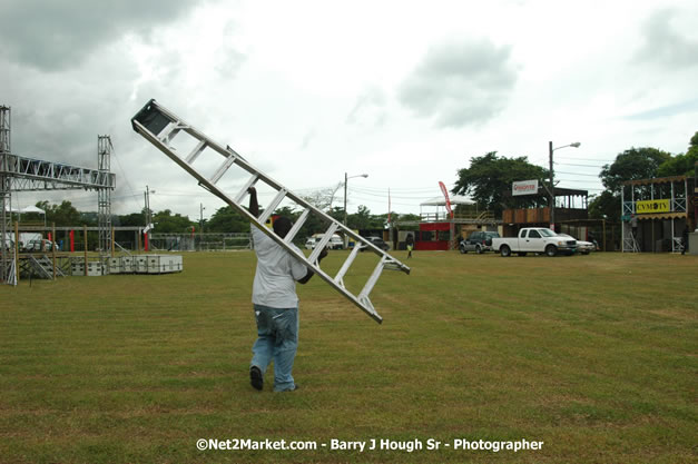 Venue Under Construction - Wednesday, July 18, 2007 - Red Stripe Reggae Sumfest at Catherine Hall, Montego Bay, St Jamaica, Jamaica W.I. - Negril Travel Guide.com, Negril Jamaica WI - http://www.negriltravelguide.com - info@negriltravelguide.com...!