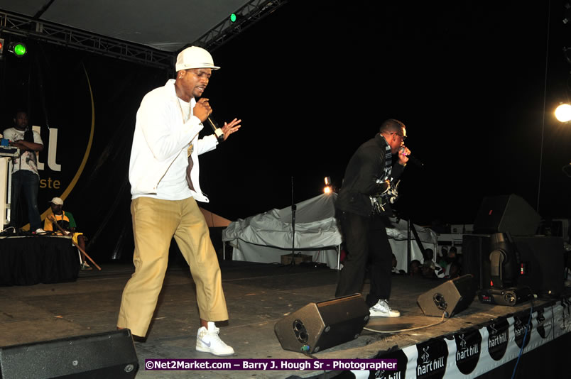 Usain Bolt of Jamaica - The Fastest Man In The World  - Usain Bolt Homecoming Celebrations Concert at the William Knibb High School Play Field, Trelawny - Ice, Ding Dong, Ravers Clavers, D'Angel, Voicemail, RDX and Dancers, Wayne Marshall, Tammi Chynn, Bugle, Nero, Tanya Stephens, Richie Spice, Kip Rich,and Shaggy - Photographs by Net2Market.com - Barry J. Hough Sr. Photojournalist/Photograper - Photographs taken with a Nikon D300 - Negril Travel Guide, Negril Jamaica WI - http://www.negriltravelguide.com - info@negriltravelguide.com...!