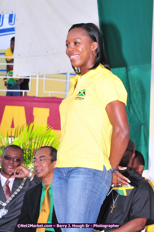 The City of Montego Bay Welcomes Our 2008 Olympians - Western Motorcade - Civic Ceremony - A Salute To Our Beijing Heros - Sam Sharpe Square, Montego Bay, Jamaica - Tuesday, October 7, 2008 - Photographs by Net2Market.com - Barry J. Hough Sr. Photojournalist/Photograper - Photographs taken with a Nikon D300 - Negril Travel Guide, Negril Jamaica WI - http://www.negriltravelguide.com - info@negriltravelguide.com...!